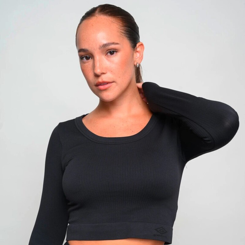 Remera Top Active de Mujer Negro