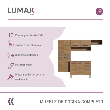 Mueble de Cocina completo 229cm Rustico