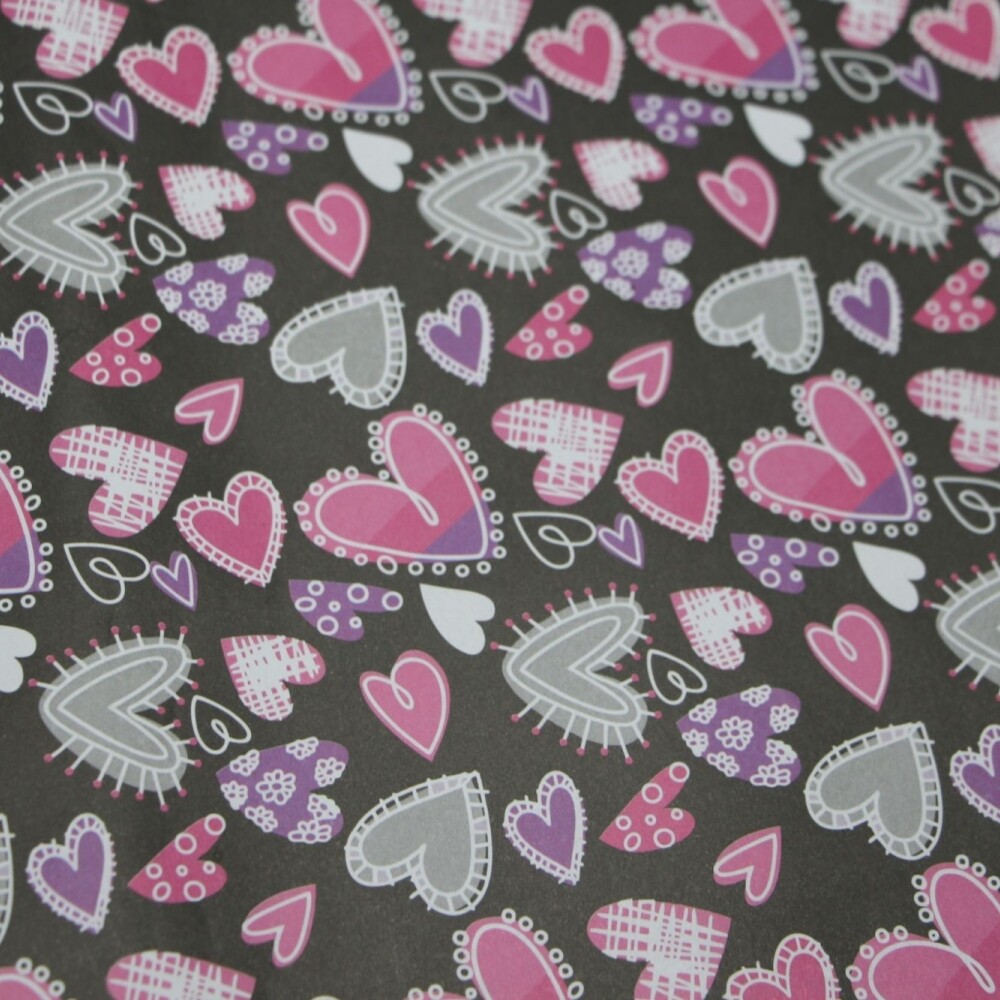 PAPEL DE REGALO 75 X 50 CORAZONES