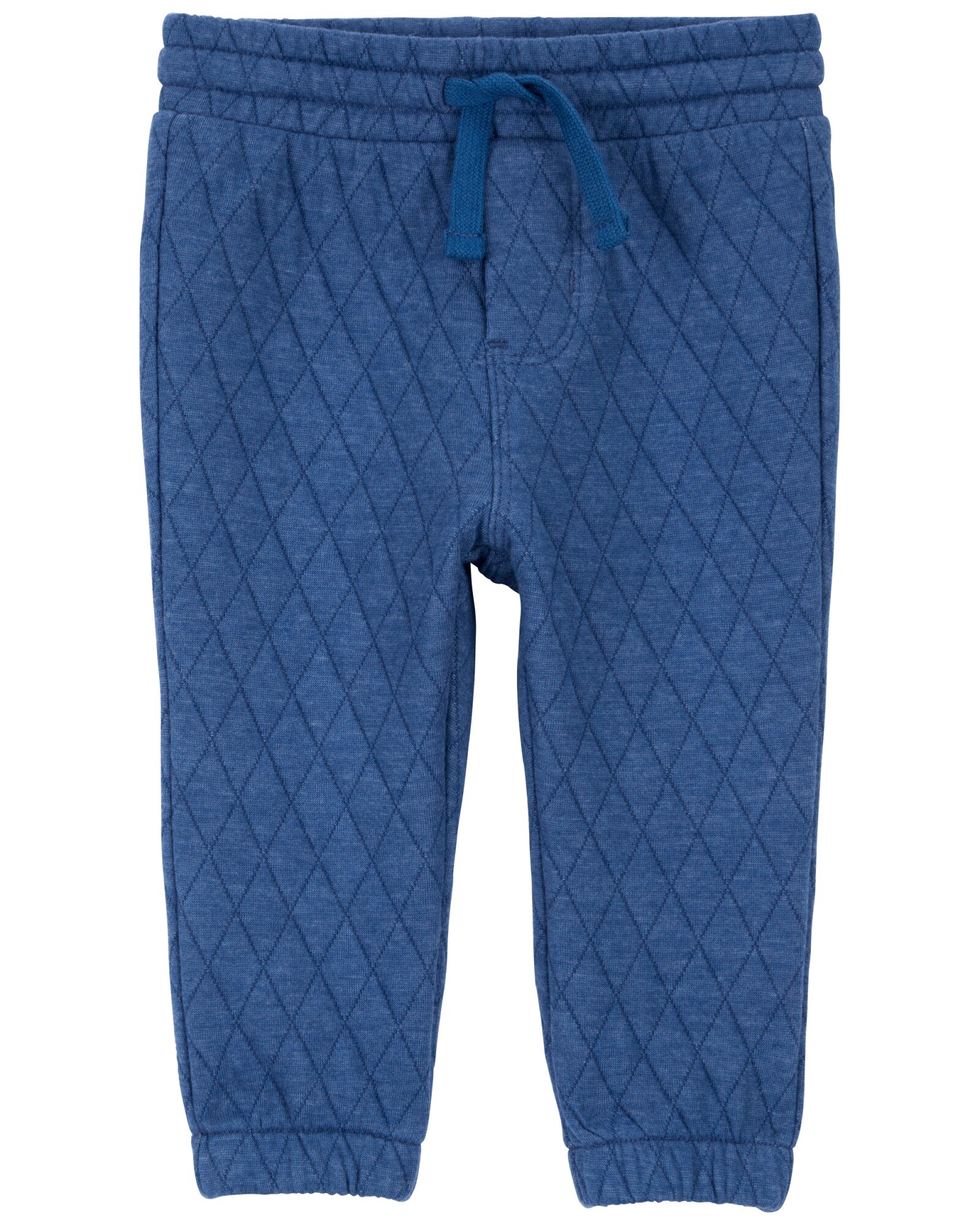 Pantalón de algodón, capitoneado, azul Sin color