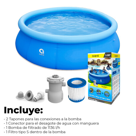 Piscina Jilong Gomón Inflable 3618 L 300X76cm C/Bomba Piscina Jilong Gomón Inflable 3618 L 300X76cm C/Bomba