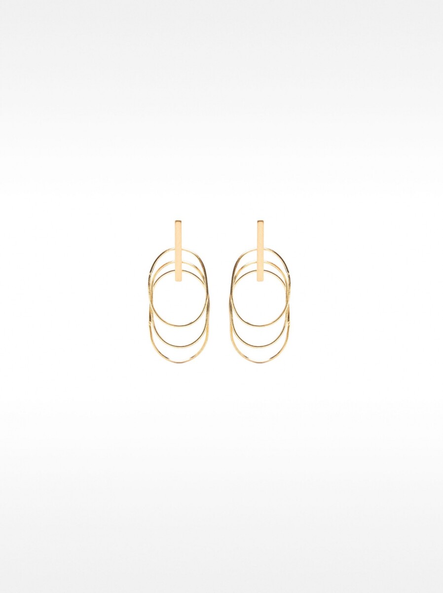 Pendientes Largos De Multiaros - dorado 