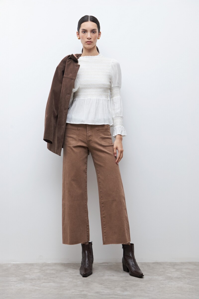 Blusa romántica - crudo 