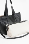 Shopper con pespuntes negro