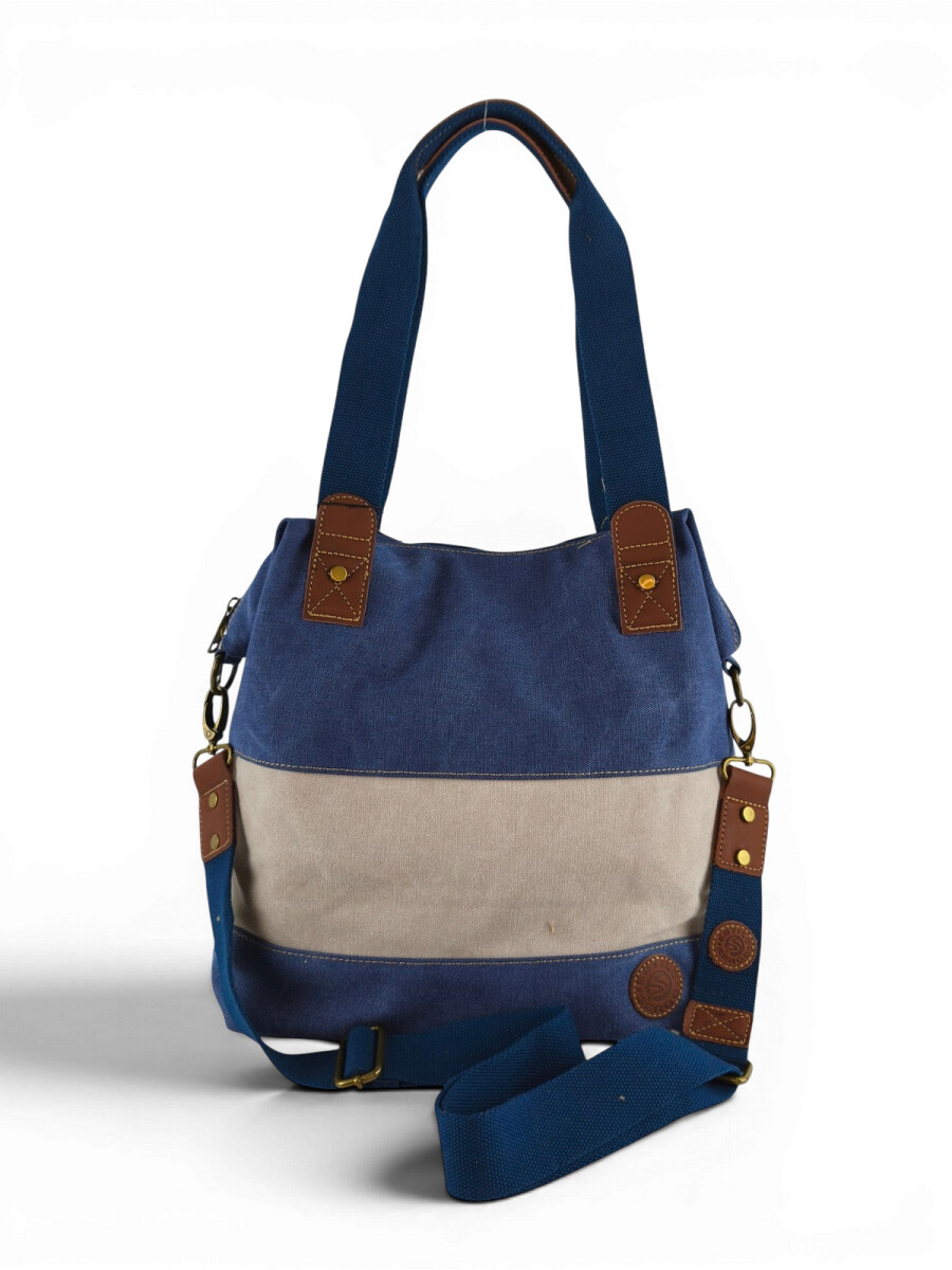 Bolso cartera lona - azul 