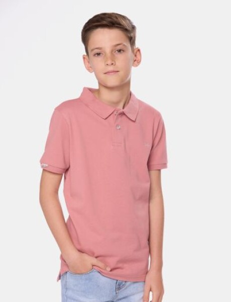 REMERA POLO PIQUE LISA Coral