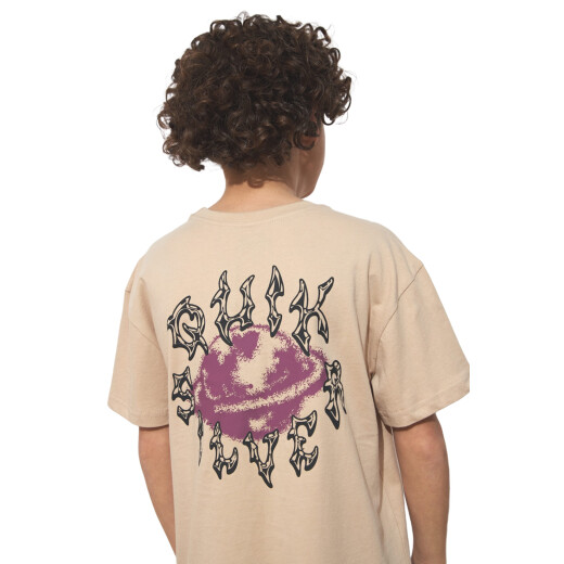 Remera Quiksilver Earth Niño - Beige Remera Quiksilver Earth Niño - Beige