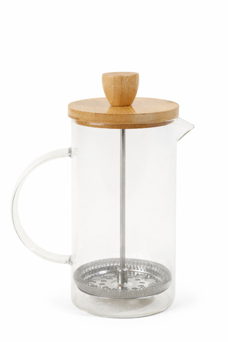 Cafetera Prensa Tapa Madera Color Unico