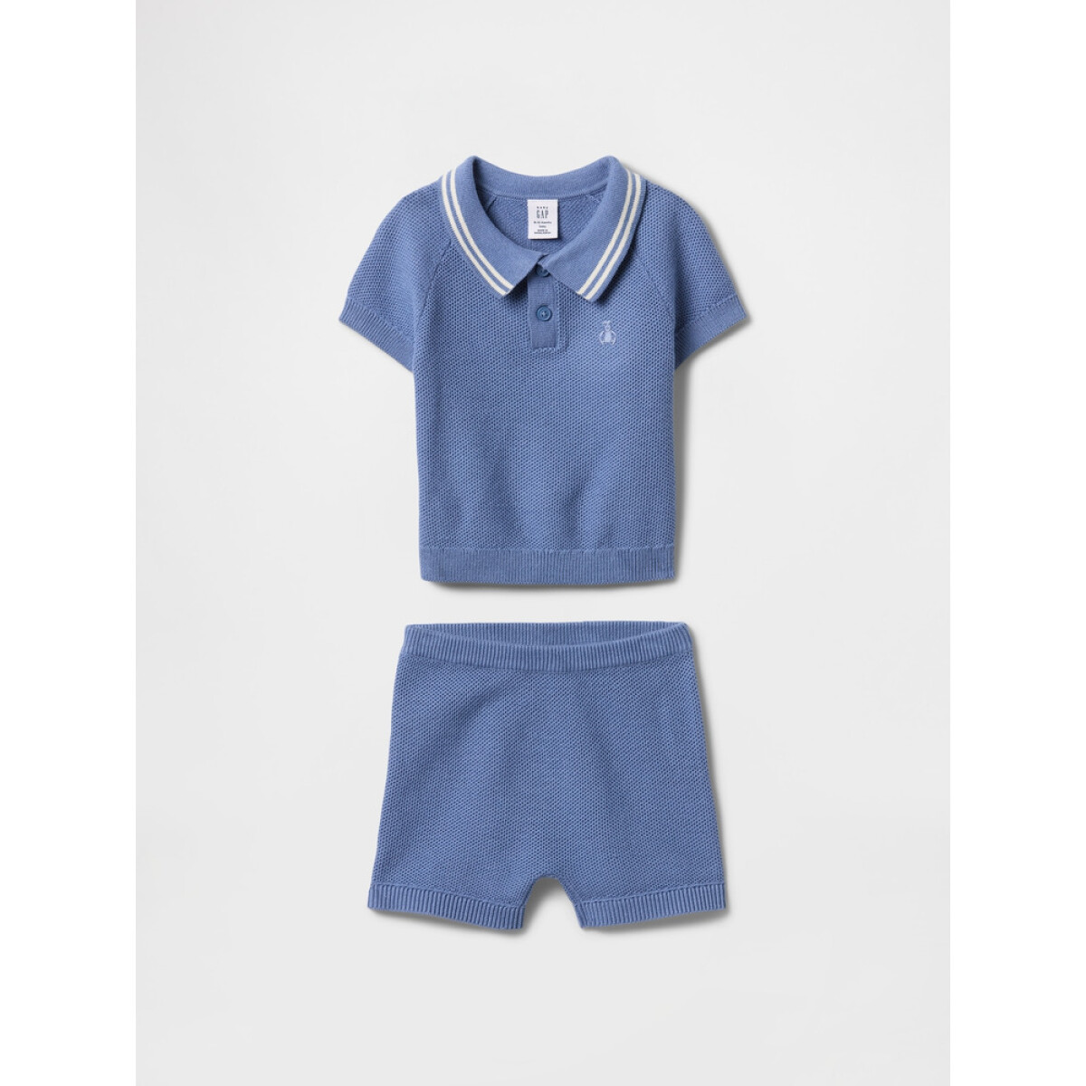2PC B SS POLO SWTR SET - SHIRTING BLUE 