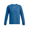 UA Rival Fleece Crew-BLU BLK-001