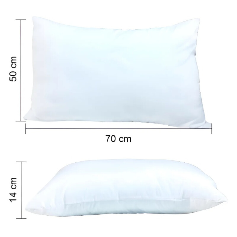 Almohada 100%poliéster Hipoalergénica Antiácaro Cama Sommier Blanco