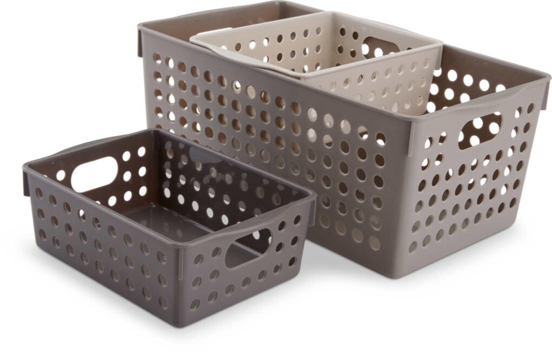 Caja de almacenaje JONSTORP 3 uds plástico arena 