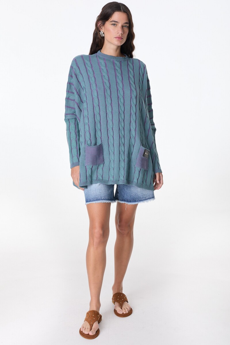 Sweater Oceano Verde Lila