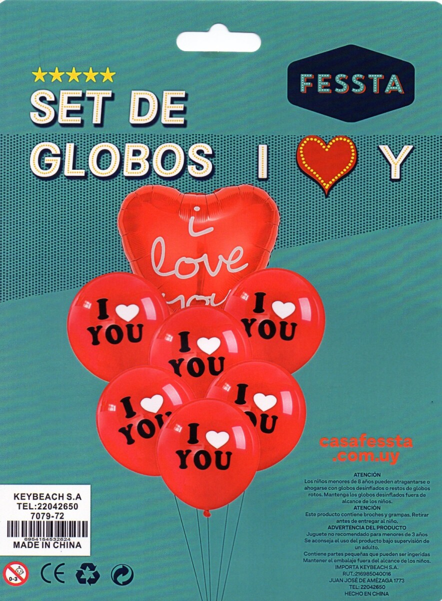 Set de Globos I Love You 