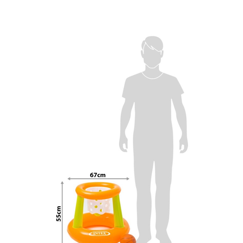 INTEX ARO DE BASKETBALL INFLABLE & FLOTANTE PARA PISCINA 67 X 55 CMS Intex Aro De Basketball Inflable & Flotante Para Piscina 67 X 55 Cms