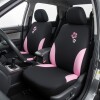 Cubreasiento Universal Para Auto Negro Con Detalles Y Flores En Color Rosa Cubreasiento Universal Para Auto Negro Con Detalles Y Flores En Color Rosa