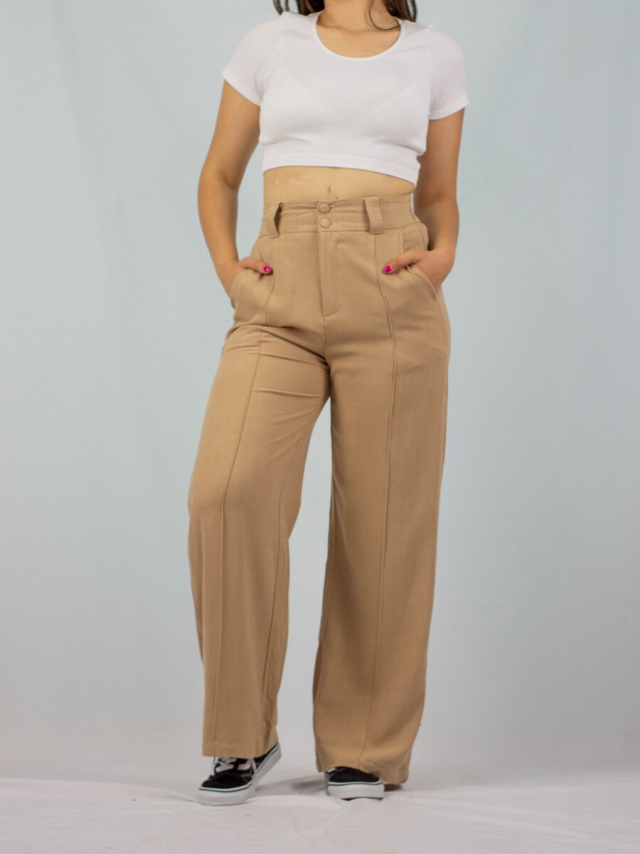 Pantalon Lino Slowly - Beige 