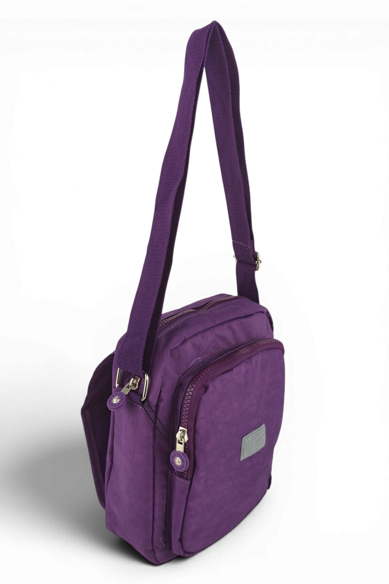 Morral Cruzado (Bandolera) en Tafeta Amasada Violeta
