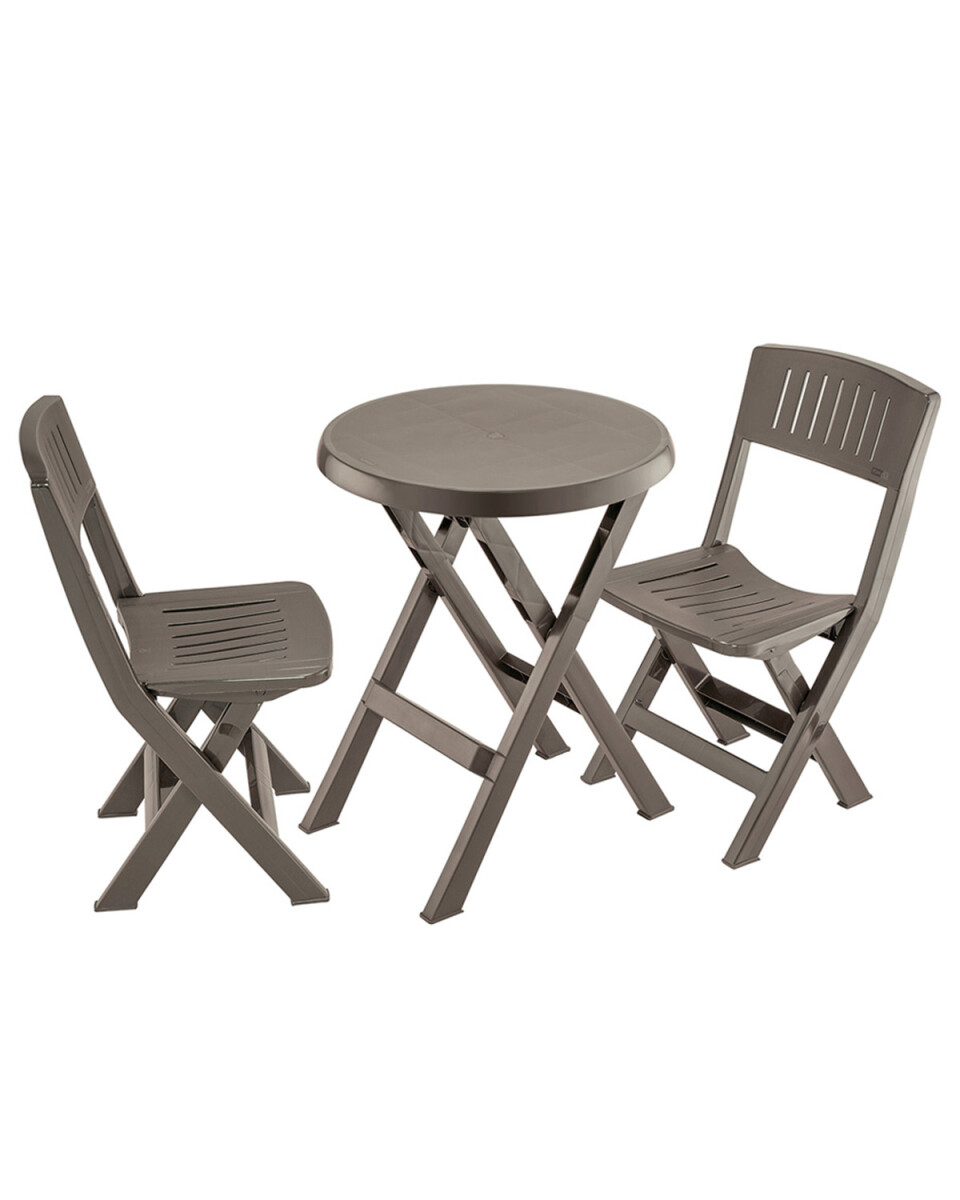 Set de mesa y 2 sillas plegables Rimax en plástico 