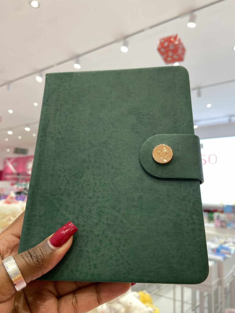 Cuaderno cuerina B6 - verde 