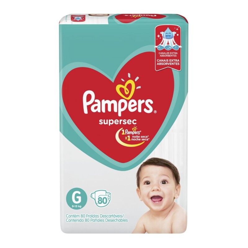Pañales Pampers Supersec G X80 Pañales Pampers Supersec G X80