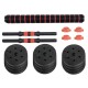Set 2 Mancuernas Lumax + Barra 2 en 1 + 30kg Discos Pesas Rojo