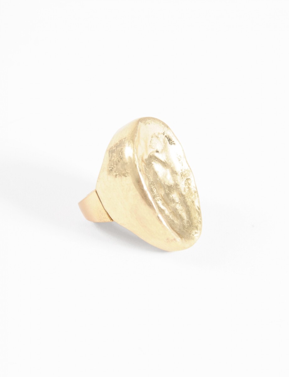 Anillo ajustable irregular - dorado 