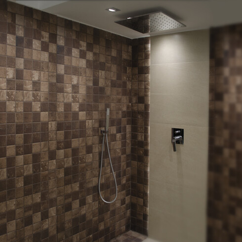 GRIFERIA DE DUCHA DE EMBUTIR AQUALIA MONOCOMANDO CROMADA 35MM CON TELEFONO, SOPORTE, ROSETA, BRAZO 000