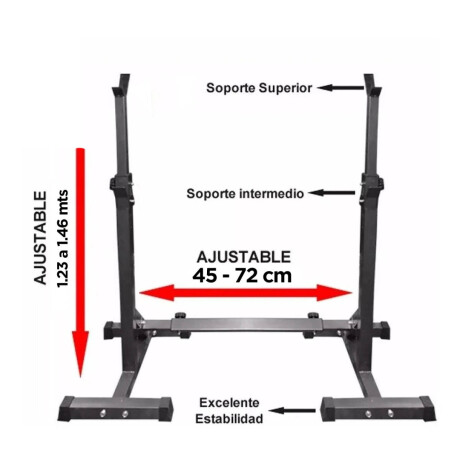 Soporte Regulable P/ Barra Ejercicio Sentadillas Pesa Gym004011