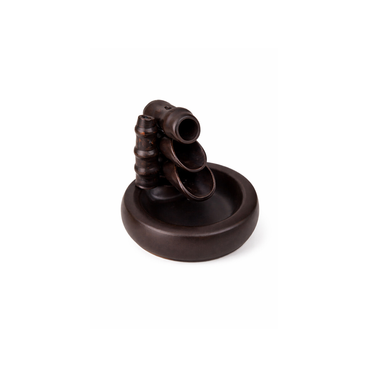 Porta Incienso cascada de cerámica para cono Bambú - Negro 