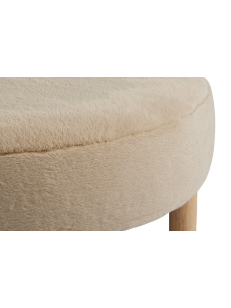 Puf RAMSDAL Ø70 tela beige/color color roble Puf RAMSDAL Ø70 tela beige/color color roble