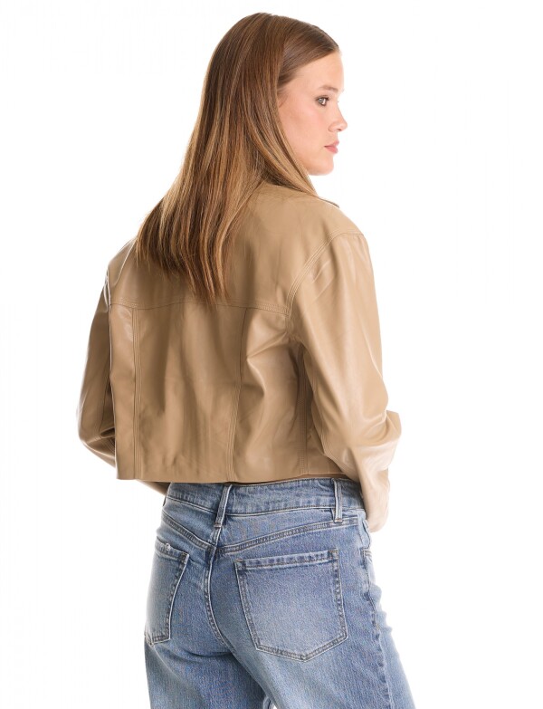 Chaqueta Eco Cuero TOSTADO