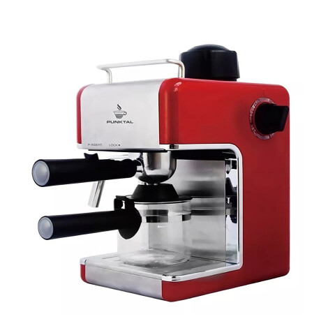 Cafetera Punktal PK-C103 automática roja y plata expreso 220V Cafetera Punktal Pk-c103 Automática Roja Y Plata Expreso 220v