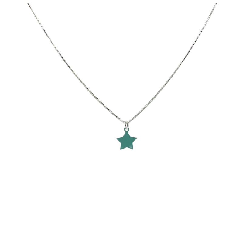 CONJUNTO DE PLATA , CADENA TIPO VENECIANA CON ESTRELLA , LARGO 45CM L9dglt-338-x3