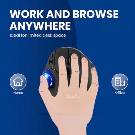 Mouse Diestro Ergonómico Inalámbrico Trackball Perixx 801 Mouse Diestro Ergonómico Inalámbrico Trackball Perixx 801