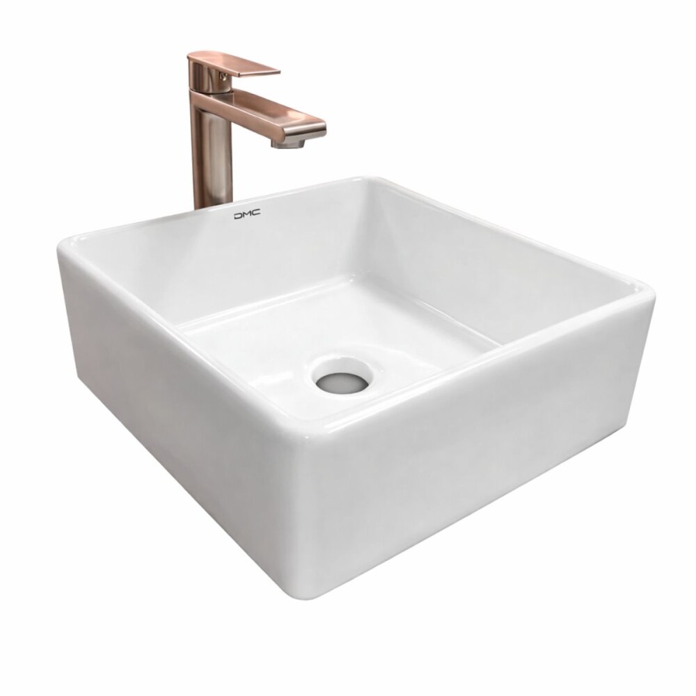 Bacha de apoyo cuadrada 38 cm Blanco Brillo Dmc Bacha De Apoyo Cuadrada 38 Cm Blanco Brillo Dmc