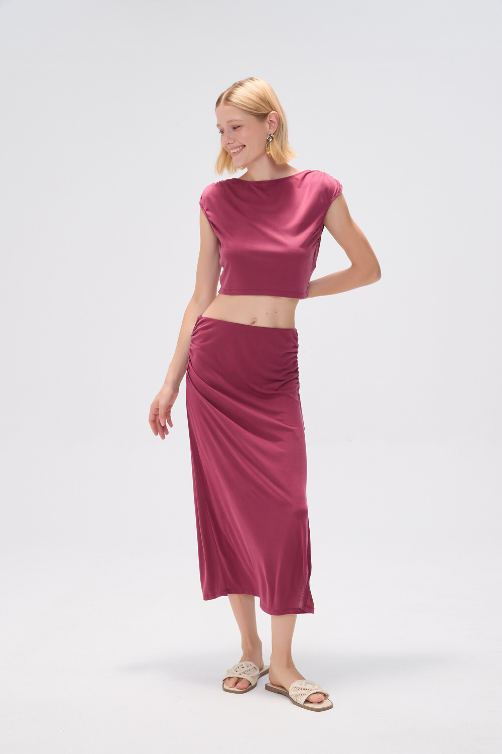 Falda Carien Bordeaux Claro