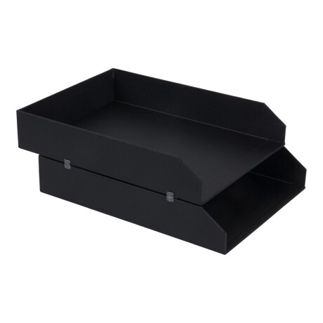 SET 2 BANDEJAS ESCRITORIO POLIESTER NEGRO HAKAN