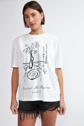 REMERA SATIVA BLANCO