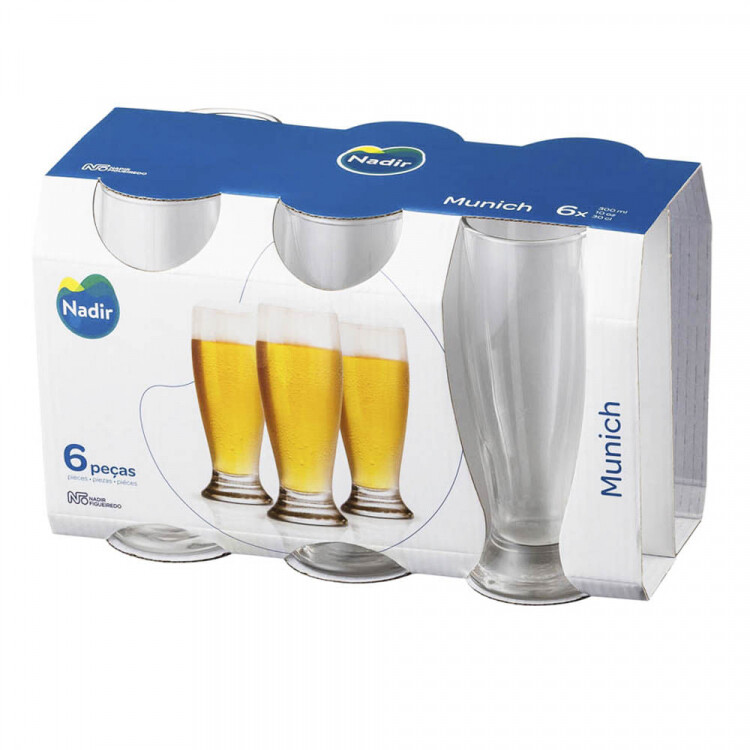 SET DE VASO MUNICH CERVEZA 300ML X6 Sin color