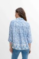 Blusa estampada azul marino