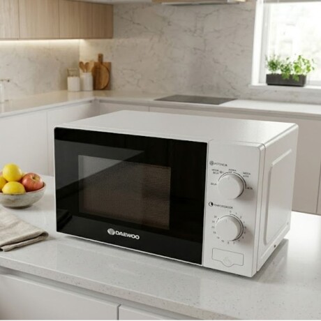 Microondas manual Daewoo | 20 litros | Color blanco Microondas manual Daewoo | 20 litros | Color blanco