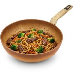 WOK TERRACOTA ANTIADHERENTE AMERCOOK • 28cm WOK TERRACOTA ANTIADHERENTE AMERCOOK • 28cm