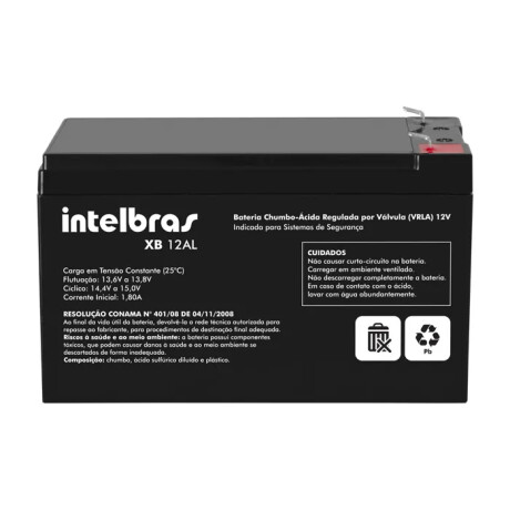Batería De Alarma Sellada Intelbras Vrla 12 V Xb 12 Segundos Batería De Alarma Sellada Intelbras Vrla 12 V Xb 12 Segundos