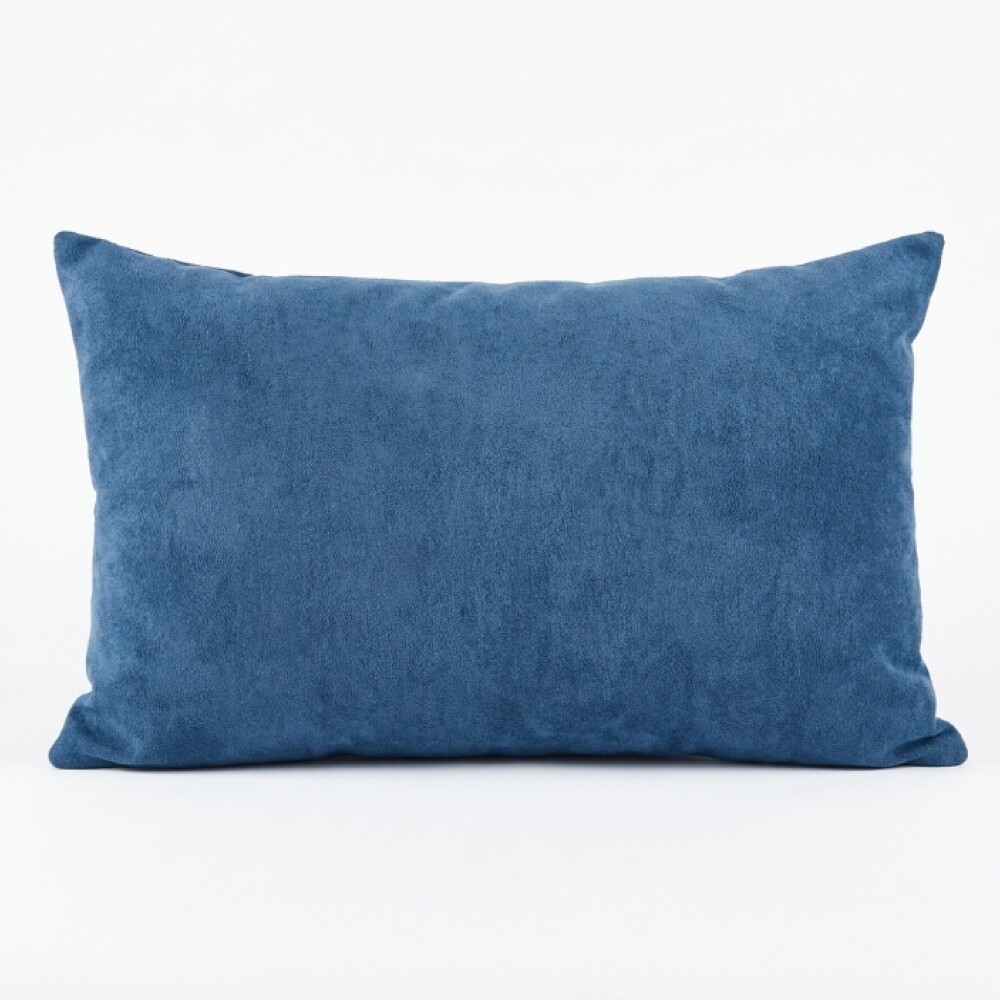 Almohadón Deco Gamuza Azul Marino 30×50 cm