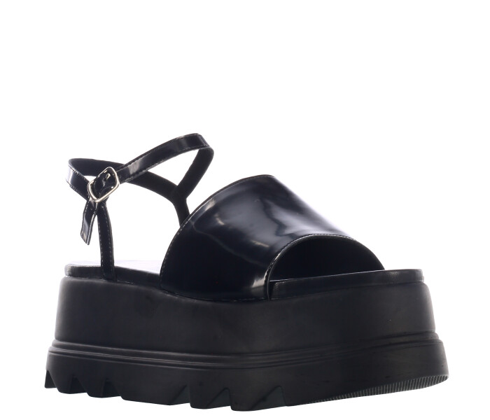 Sandalia AITU con plataforma bicolor Black