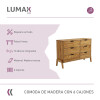 Cómoda Lumax 6 cajones de madera Cómoda Lumax 6 cajones de madera