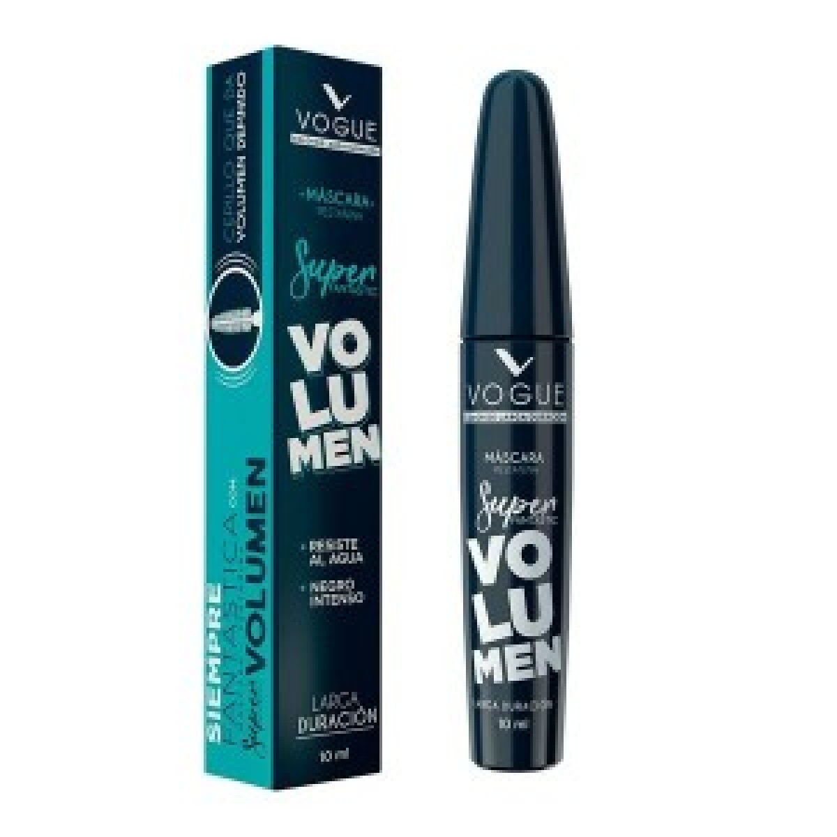 Vogue Mascara de Pestañas Super Fantastic Volumen Negro Intenso – Pestañas Largas y Definidas 