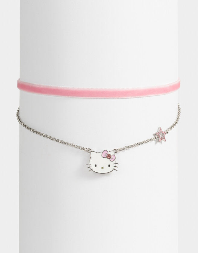 Collares Infantiles Licencias Collar Multilayer "hello Kitty" - Plateado