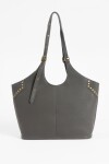 Shopper tachas antique marrón